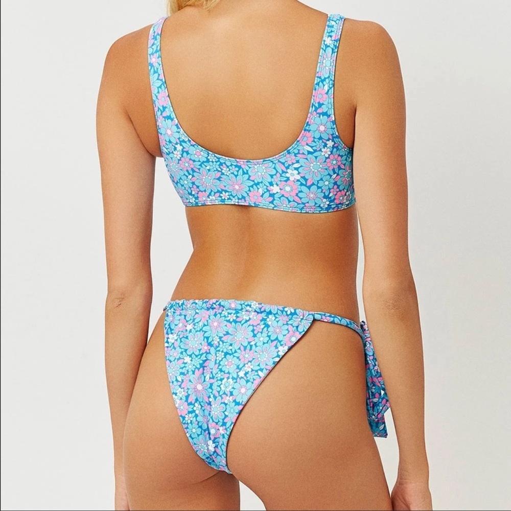 Frankie’s bikinis cielo bottoms in blue wave size large